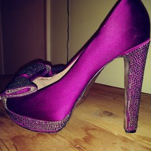 Pink studded heels